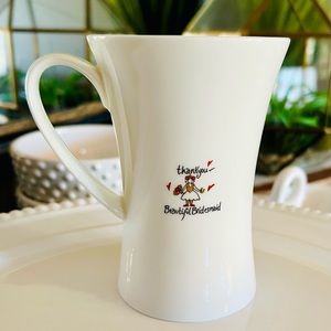 💕BRIDESMAID GIFT THANK YOU BONE-CHINA HAND PAINTED MUG, UNIQUE, ONE OF A KIND